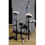 Roland electric drum kit together with pedal, leads and sticks (a/f)