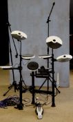 Roland electric drum kit together with pedal, leads and sticks (a/f)