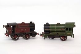 Two vintage Hornby locomotives, one marked 55082 side, the other LMS 2270 (a/f)