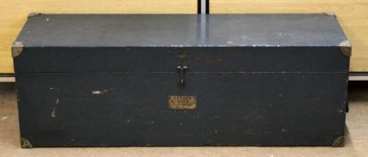 WWII Japanese armaments box produced by The Nikon Company with plaque in Japanese to side, box