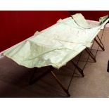 British Officer's mid-20th century private purchase canvas bed and bag