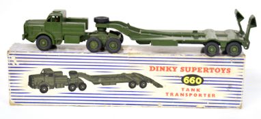 Dinky tank transporter model no 660 in original box