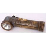 Mid-20th century TL-122 paratrooper flashlight (in working condition), engraved 256699 RASC and