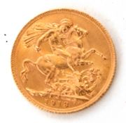 George V 1913 full gold sovereign