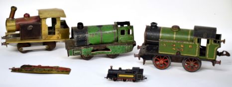 Group of three locomotives to include LNER 460, further tin plate example (a/f) and a brass and