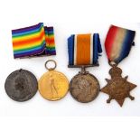 WWI medal trio comprising 1914-15 Star, War Medal and Victory Medal impressed to 38811 Dvr. G W