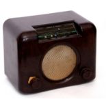 1930s Bush radio in Bakelite case, with silver grille