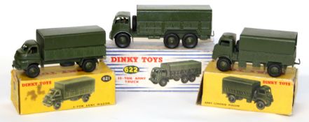 Collection of three original boxed Dinky military vehicles, model numbers 621 to 623 (3)