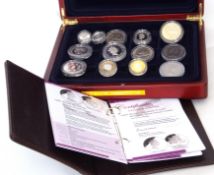 London Mint Office silver commemorative collection comprising 1987 silver proof £1, 1935 silver