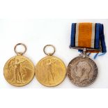 WWI pair comprising War Medals and Victory Medal impressed to 3311 Pte C Francis of Royal Norfolk