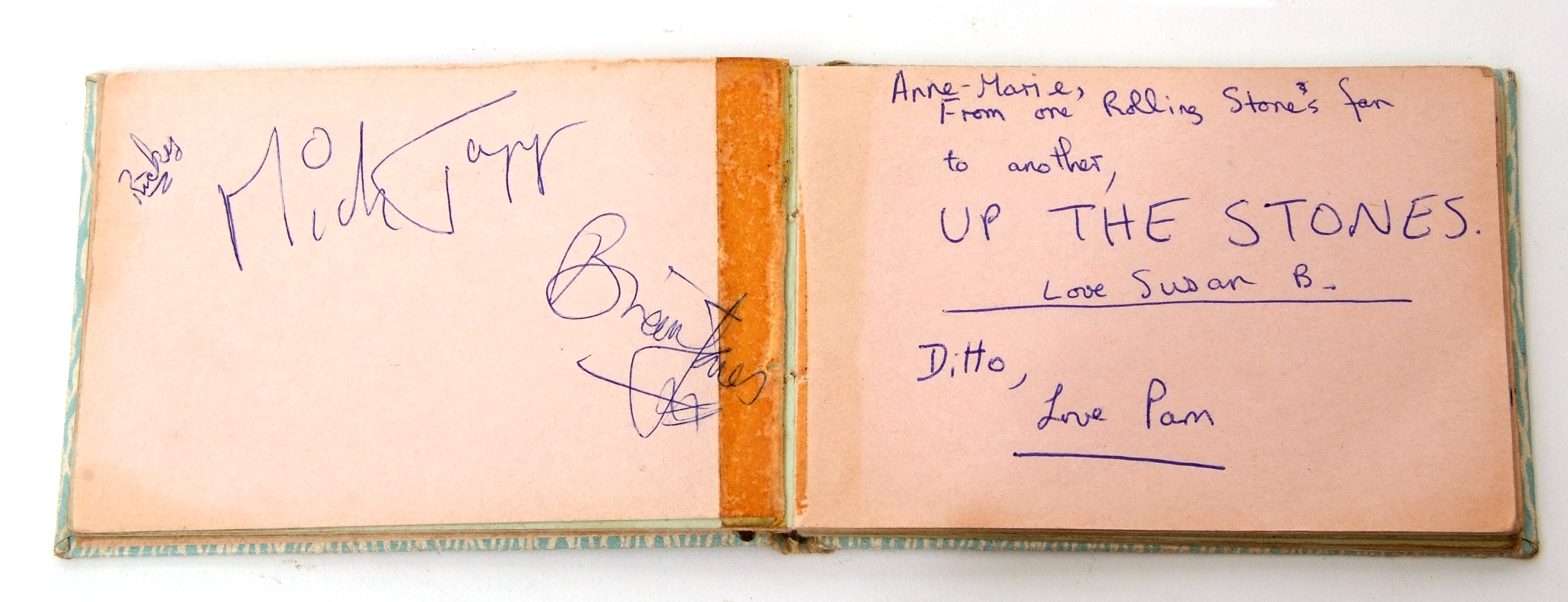 Autograph album, early 1960s, including Mick Jagger and Brian Jones Note: sold on behalf of a - Image 2 of 4