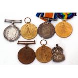 Great War pair of medals to No 29078 Pte H E Baker of Essex Regt to include British War Medal and