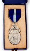 Masonic jewel, Aegros Sanat Humanitas Vice Patron medal, hallmarked silver, in original presentation