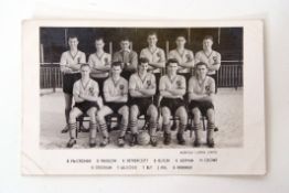 Norwich City interest: photograph of FA Cup side 1959/60 with autographs verso including Ron Ashman,