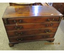 MAHOGANY FRAMED FOUR FULL WIDTH DRAWER CHEST (CONVERTED FROM A BUREAU)
