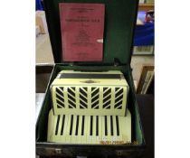 BLACK REXINE CASED CARLOTTI PIANO ACCORDION