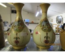 GROUP OF POTTERY WARES INCLUDING A BURLEIGH WARE VILLAGE BLACKSMITH JUG, FURTHER JUG BY ARTHUR