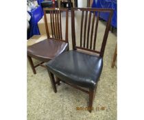 TWO MAHOGANY DINING CHAIRS