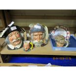 ASSORTED ROYAL DOULTON CHARACTER JUGS TO INCLUDE SANCHO PANZA, DON QUIXOTE ETC