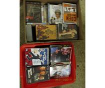 TWO BOXES OF MIXED DVDS ETC