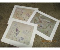 THREE UNFRAMED SIGNED ERIC ENNION PRINTS