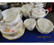 PART SET OF ROYAL CROWN DERBY POSIES BACHELOR TEA WARES