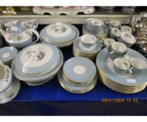 EXTENSIVE QUANTITY OF ROYAL DOULTON ROSE ELEGANS DINNER SERVICE TOGETHER WITH A TEA AND COFFEE