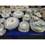 EXTENSIVE QUANTITY OF ROYAL DOULTON ROSE ELEGANS DINNER SERVICE TOGETHER WITH A TEA AND COFFEE