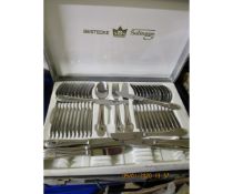 ALUMINIUM CASED SET OF BSTECKE SOLINGEN STAINLESS STEEL CUTLERY