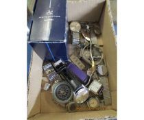 BOX CONTAINING MIXED LADIES AND GENTS WRIST WATCHES ETC