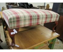 BEECHWOOD FRAMED TARTAN TOP STOOL