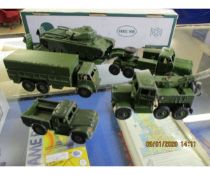 TWO SMALL BOXES OF DINKY MILITARY VEHICLES