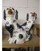 PAIR OF REPRODUCTION STAFFORDSHIRE DOGS