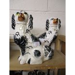 PAIR OF REPRODUCTION STAFFORDSHIRE DOGS