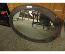 OAK OVAL WALL MIRROR (A/F)