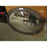 OAK OVAL WALL MIRROR (A/F)