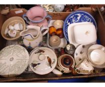 BOX CONTAINING MIXED CHINA WARES ETC