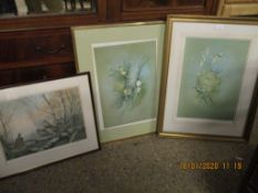 SIGNED J C HARRISON PRINT TOGETHER WITH TWO SIGNED G BENNINGFIELD PRINTS (3)