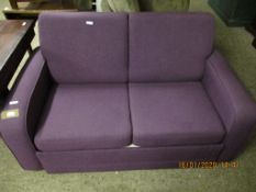 AUBERGINE TWO-SEATER SOFA BED