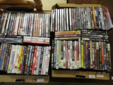 TWO BOXES CONTAINING MIXED DVDS