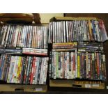 TWO BOXES CONTAINING MIXED DVDS