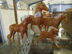 FOUR BESWICK HORSES