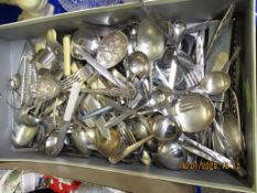 BOX CONTAINING MIXED STAINLESS STEEL CUTLERY