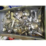 BOX CONTAINING MIXED STAINLESS STEEL CUTLERY