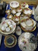 MIXED LOT OF GOLDEN ROSE ROYAL CHELSEA TEA WARES ETC