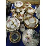 MIXED LOT OF GOLDEN ROSE ROYAL CHELSEA TEA WARES ETC