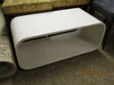 RETRO WHITE OVAL FRAMED COFFEE TABLE