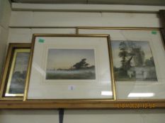 THREE WATERCOLOURS OF COUNTRY SCENES