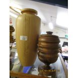 GOOD QUALITY SIGNED TREEN VASE BY R CHAPMAN AND A FURTHER BOWL BY TIM PLUNKETT (2)