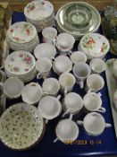 MIXED LOT OF QUEENS CHINA, CUPS, SAUCERS ETC